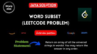 Word Subset | java solution | leetcode-916