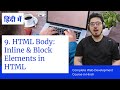 HTML Tutorial: Inline & Block Elements | Web Development Tutorials #9