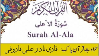 Surat Al-A'la (The Most High) | Qari Nadir Ali Farooqi | سورة الأعلى
