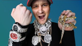 My $30,000 FAKE Rapper JEWELRY COLLECTION!! (WORLDS BIGGEST?!)