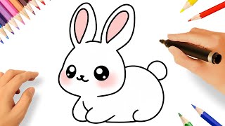 COMO DESENHAR UM COELHINHO FOFO FÁCIL🐇❤️