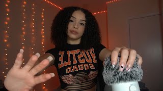 ASMR | Fast & Aggressive Fabric Scratching (Head to Toe) w/ Hand Sounds, Mouth Sounds & Rambles✨