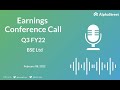 BSE Ltd Q3 FY22 Earnings Concall