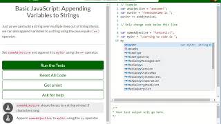 Basic JavaScript Appending Variables to Strings free code camp Dani