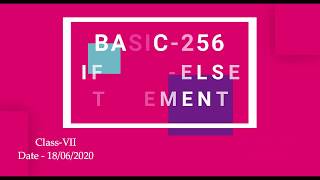 CLASS 7 BASIC 256