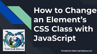 How to Change an Element’s CSS Class with JavaScript