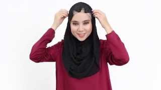 POPLOOK Hijab Tutorial 5 - Aida Textured Chiffon Headscarf/Shawl