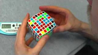 this guy can do a  7x7x7 single rubik cube in 6 18.75 minutes.