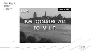 MIT unveils IBM 704 computer at ribbon cutting - the first on campus computer ever!