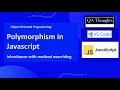 Polymorphism in JavaScript: Method Overriding Explained | OOP Tutorial