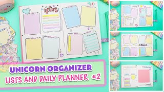 Organizer Planner.  How to make your Unicorn lists and daily planner | aPasos Crafts DIY
