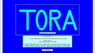 Linear Programming on Tora 1