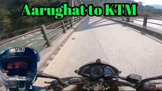 Gorkha Aarughat to KTM 😍 || Kam hudai x hai 😊 || @chhetrimotovlogs07 #ns200 #motovlog