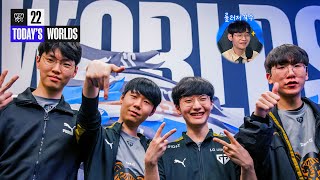 LCK 4팀 모두 8강 진출 완료! | Today's Worlds | 2022 월드 챔피언십