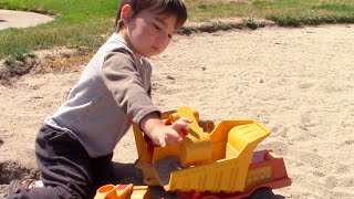 FISHER PRICE- CLASSIC excavator, dump truck, roller. Playtime at 'Yucky Park.'