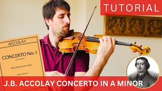 Concerto in A minor by J. B. Accolay - performance \u0026 full tutorial