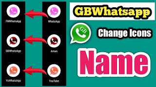 How To Change Gbwhatsapp Icons Name || IN HINDI || MKV TECHNICAL