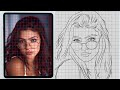 HOW TO DRAW OUTLINE OF FACE BY GRID METHOD | HOW TO DRAW PERFECT FACE OUTLINE