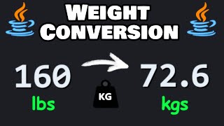 Let's code a WEIGHT CONVERTER in Java! 🏋️
