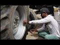 ટ્રેક્ટર ના ટાયર મા પાણી ભરવાની રીત tyre me pani kaise bhare information of tractor tyre