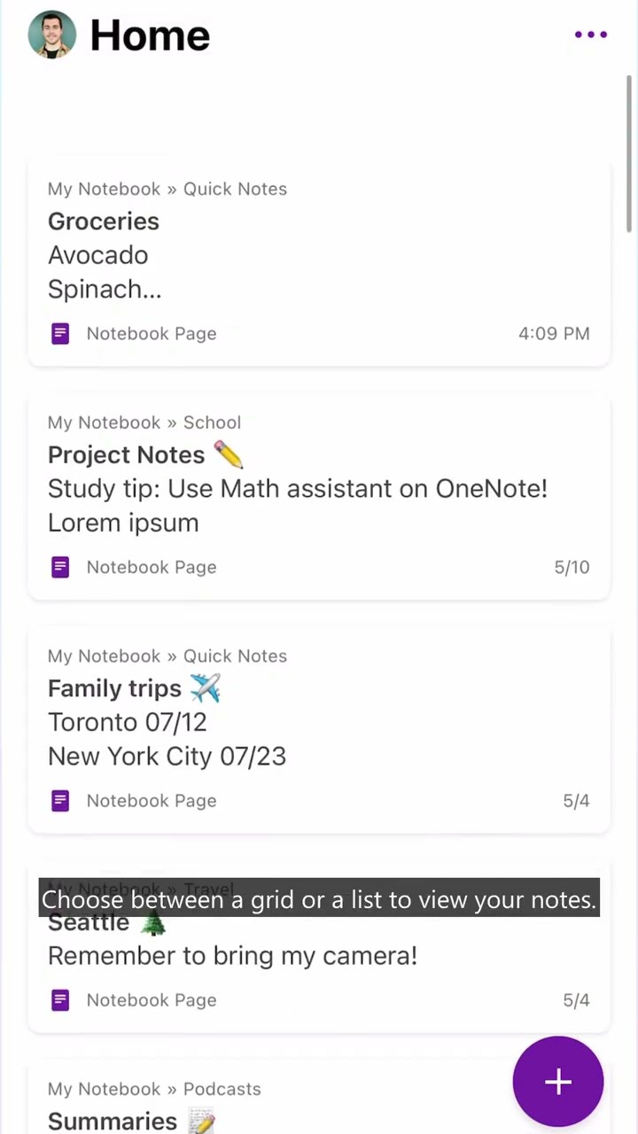 Microsoft 365 Insider: познакомьтесь с OneNote iOS Home