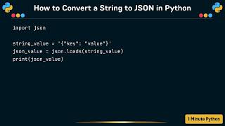 How to Convert a String to JSON in Python
