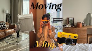 이사Vlog. 15평 오피스텔에서 25평 신축 아파트로 신혼집 이사 브이로그💛 코닥 미니샷2 ERA와 신혼집 인테리어, 이케아 쇼핑, 택배 언박싱, 커튼 달기, 신혼집 꾸미기