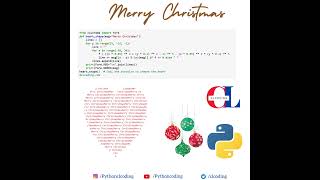 Merry Christmas using Python 🧡 #python