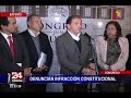 Congresistas denuncian infracción constitucional de Fuerza Popular en suspensión a Fujimori