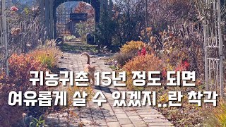 산골생활 16년째가 되었어요. | 늦가을 정원을 바라보며..