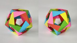 Origami POLYHEDRON kusudama | How to make a kusudama