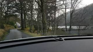 driving along loch voil, scotland