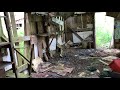 inside an abandoned tobacco barn in indiana