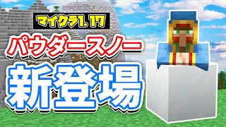 【マイクラ1.17】パウダースノー/粉雪(PowderSnow)が新登場‼バケツ回収＆大釜へ⁉回避方法・使い方など詳しく解説【マインクラフト】SNAPSHOT 20W46A(洞窟と崖アップデート)