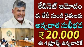 ఏపీ కేబినెట్ ఆమోదం ఈ తేదీ నుండి అన్నదాత సుఖీభవ 20000 జమ అవుతుంది|annadata sukibhava payment status