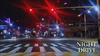 ASMR NIGHT DRIVE AT SNOWY WINTER KOREA SEOUL,GOYANG,INCHEON (No Talking, No Music, No Ads)