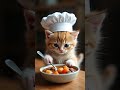 kitten cooking stew