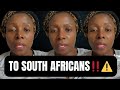 Watch Foreign National Lady Sending a Message to South Africans ⚠️‼️