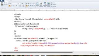 OUTERWIDTH METHOD JQUERY DEMO