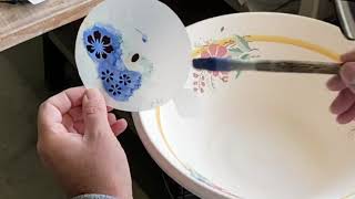 Traditional Way of CERAMICS PAINTING in Portugal ポルトガルのセラミック