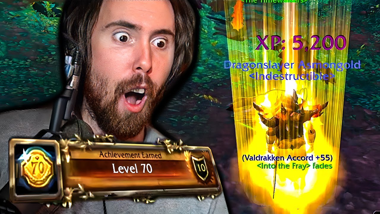 MAX LEVEL! Asmongold Hits 70 In WoW Dragonflight + First MYTHICS - YouTube