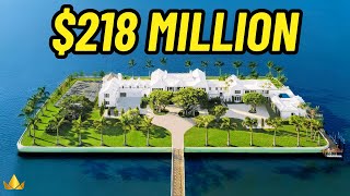 Inside a $218 Million Florida Mega Mansion On PRIVATE ISLAND