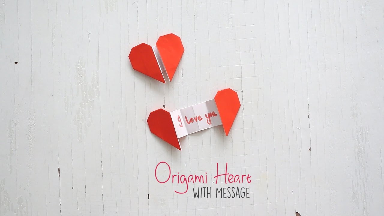 Origami Heart With Message Youtube