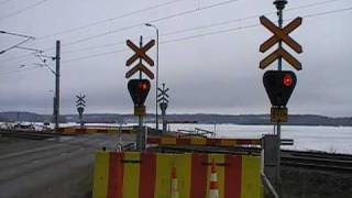 Finnish Intercity 6 passed Härskinniemi level crossing