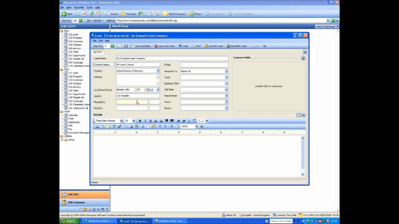 Crm Software Demo Part 1 4 Youtube