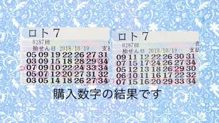 惜しくも6個的中まででした…ロト7第287回の結果と次回288回分布表をアップ❗️