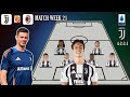 juventus potential starting lineup vs ac milan serie a 2024 match week 21