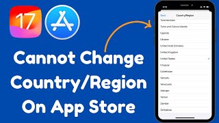 How to Fix Can't Change Country Region Apple ID | Country Region Change iPhone Not Working