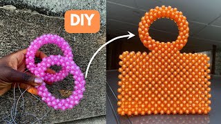 DIY : HOW TO MAKE ROUND BEADED BAG HANDLE || BEGINNER FRIENDLY TUTORIAL (Easy Way)..