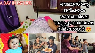 അമ്മുസിന്റെ ഒൻപതാം മാസത്തിലെ കുറച്ചു സന്തോഷ നിമിഷങ്ങൾ 😍 A DAY IN MY LIFE ❤ vlog#166